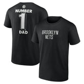 Black Brooklyn Nets #1 Dad Jersey T-Shirt | NBA