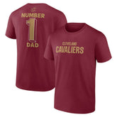 Wine Cleveland Cavaliers #1 Dad Jersey T-Shirt sale | NBA
