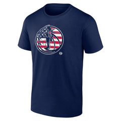 Navy Dallas Mavericks Flag Logo T-Shirt sale | NBA