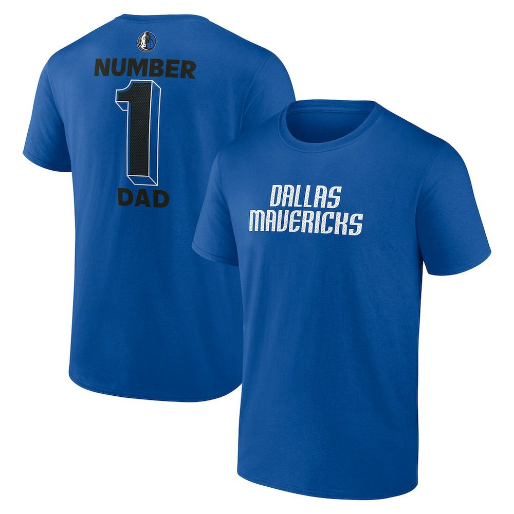 Blue Dallas Mavericks #1 Dad Jersey T-Shirt sale | NBA
