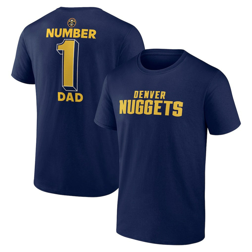 Navy Denver Nuggets #1 Dad Jersey T-Shirt sale | NBA