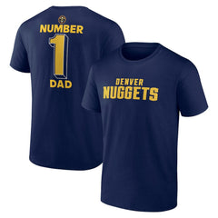 Navy Denver Nuggets #1 Dad Jersey T-Shirt sale | NBA