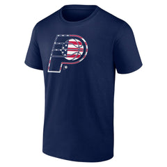 Navy Indiana Pacers Flag Logo T-Shirt | NBA