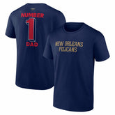 Navy New Orleans Pelicans #1 Dad Jersey T-Shirt | NBA