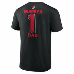 Black Portland Trail Blazers #1 Dad Jersey T-Shirt | NBA
