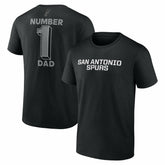 Black San Antonio Spurs #1 Dad Jersey T-Shirt | NBA