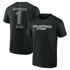Black San Antonio Spurs #1 Dad Jersey T-Shirt | NBA