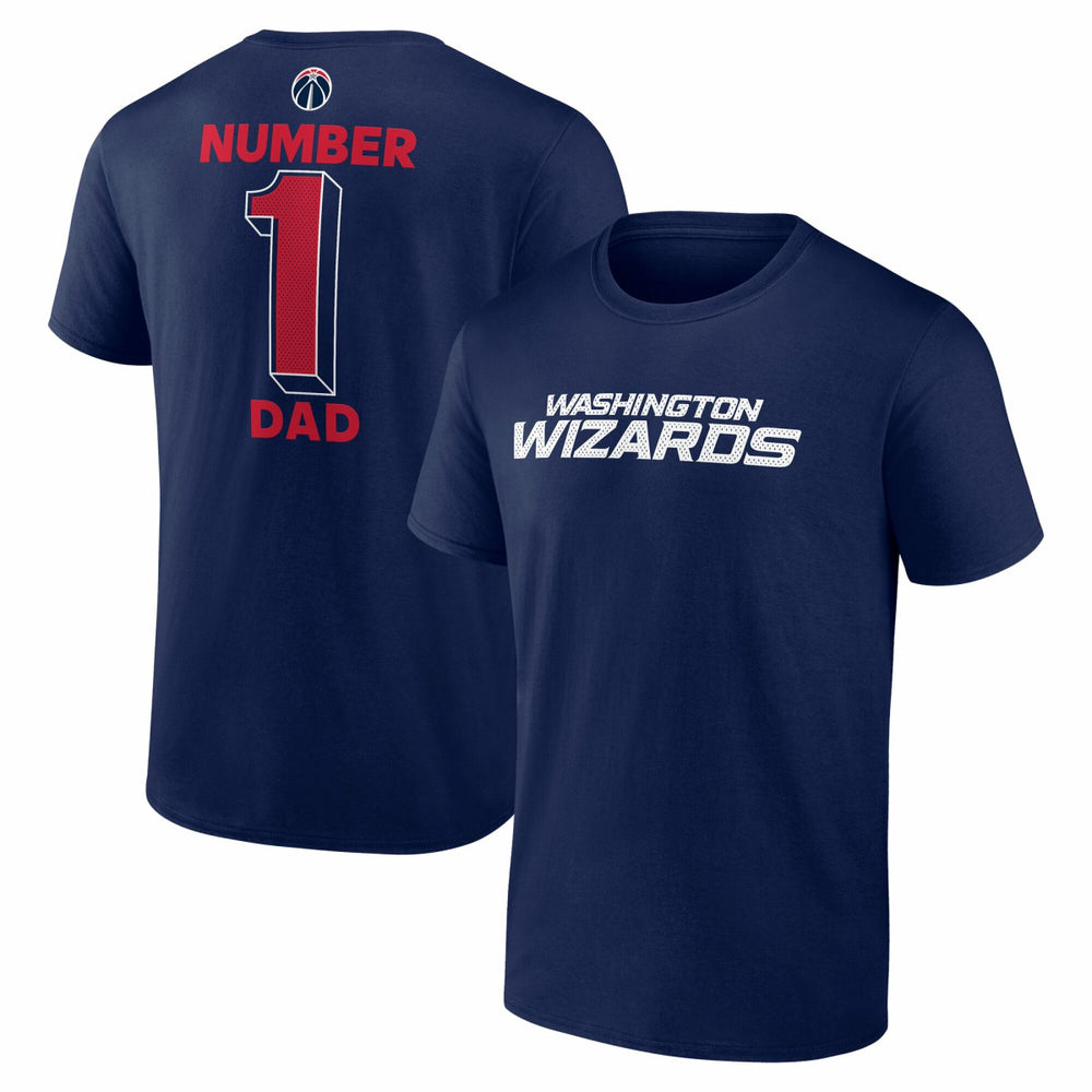 Navy Washington Wizards #1 Dad Jersey T-Shirt | NBA