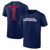 Navy Washington Wizards #1 Dad Jersey T-Shirt | NBA