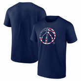 Navy Washington Wizards Flag Logo T-Shirt | NBA