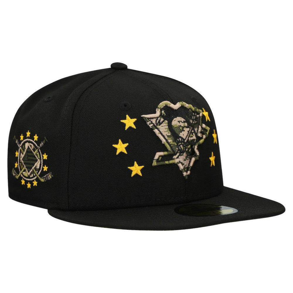 Pittsburgh Penguins New Era Military Appreciation Digital Camo Stars 59FIFTY Fitted Hat - NHL Hats