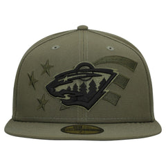Minnesota Wild New Era Military Appreciation Flag 59FIFTY Fitted Hat - NHL Hats
