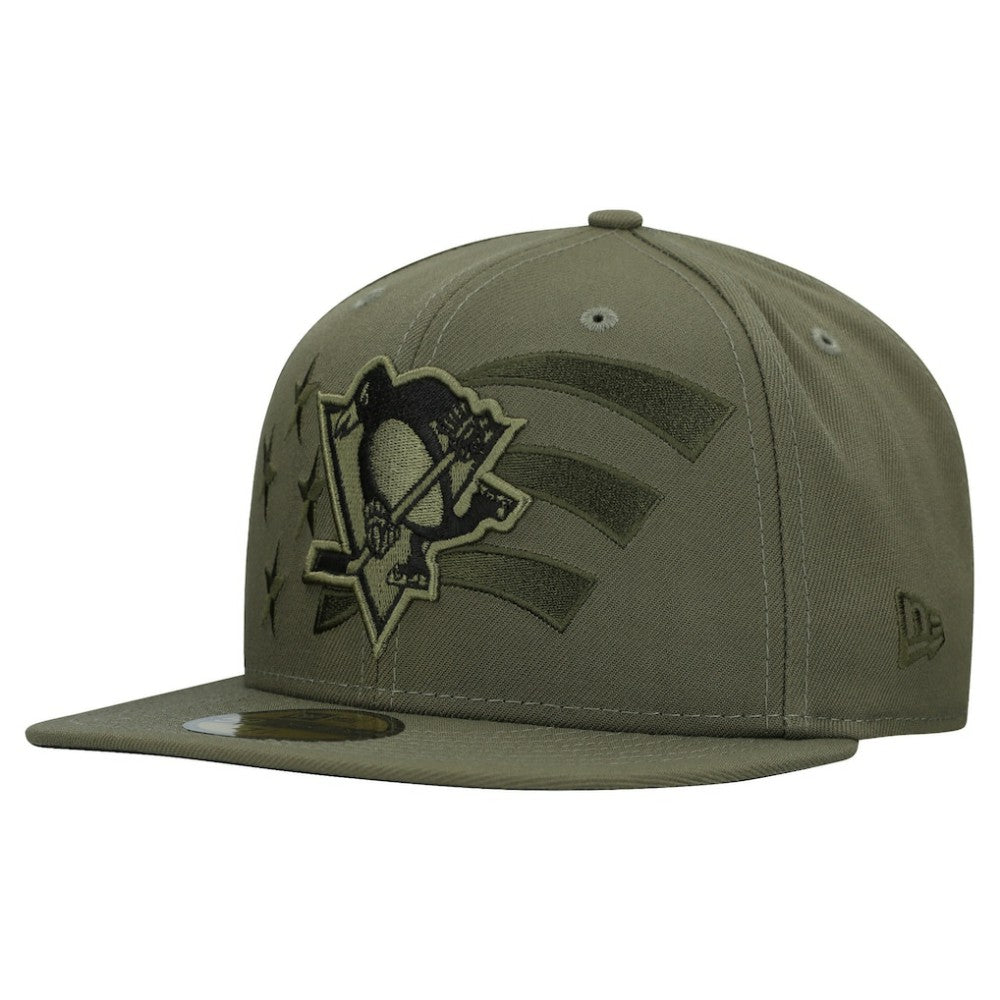 Pittsburgh Penguins New Era Military Appreciation Flag 59FIFTY Fitted Hat - NHL Hats