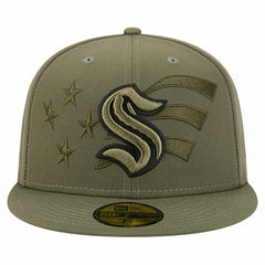 Seattle Kraken New Era Military Appreciation Flag 59FIFTY Fitted Hat - NHL Hats