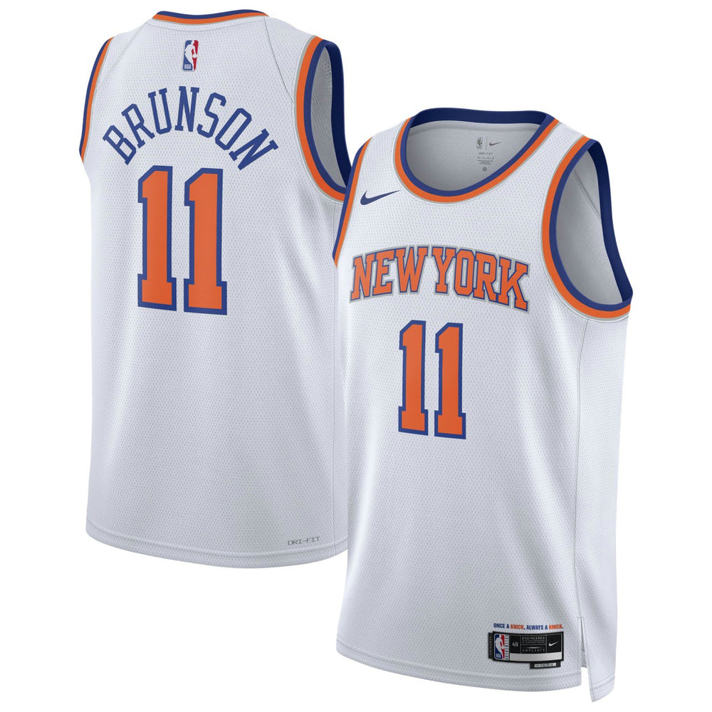 White Jalen Brunson New York Knicks Unisex Swingman Jersey | NBA