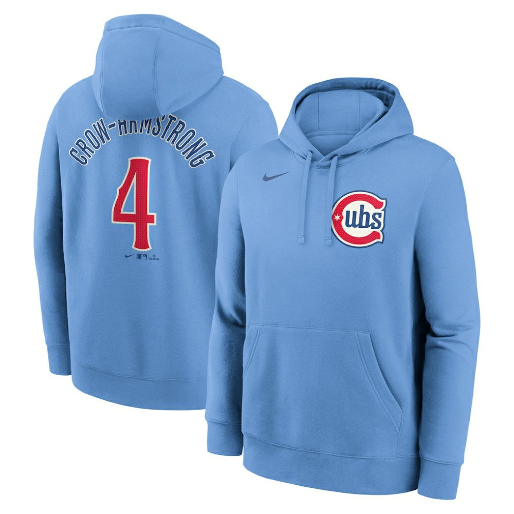Pete Crow-Armstrong Chicago Cubs Nike Player Name & Number Club Fleece Pullover Hoodie - MLB Hoodies