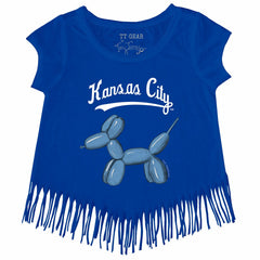 Kansas City Royals Tiny Turnip Girls Youth Balloon Dog Fringe T-Shirt - MLB T-shirts