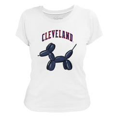Cleveland Guardians Tiny Turnip Women's Balloon Dog T-Shirt - MLB T-shirts
