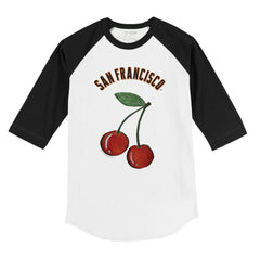 San Francisco Giants Tiny Turnip Youth Cherries 3/4-Sleeve Raglan Baseball T-Shirt - MLB T-shirts