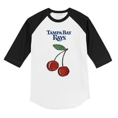 Tampa Bay Rays Tiny Turnip Youth Cherries 3/4-Sleeve Raglan Baseball T-Shirt - MLB T-shirts