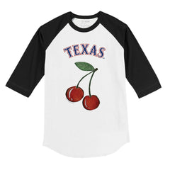Texas Rangers Tiny Turnip Youth Cherries 3/4-Sleeve Raglan Baseball T-Shirt - MLB T-shirts