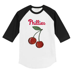 Philadelphia Phillies Tiny Turnip Youth Cherries 3/4-Sleeve Raglan Baseball T-Shirt - MLB T-shirts