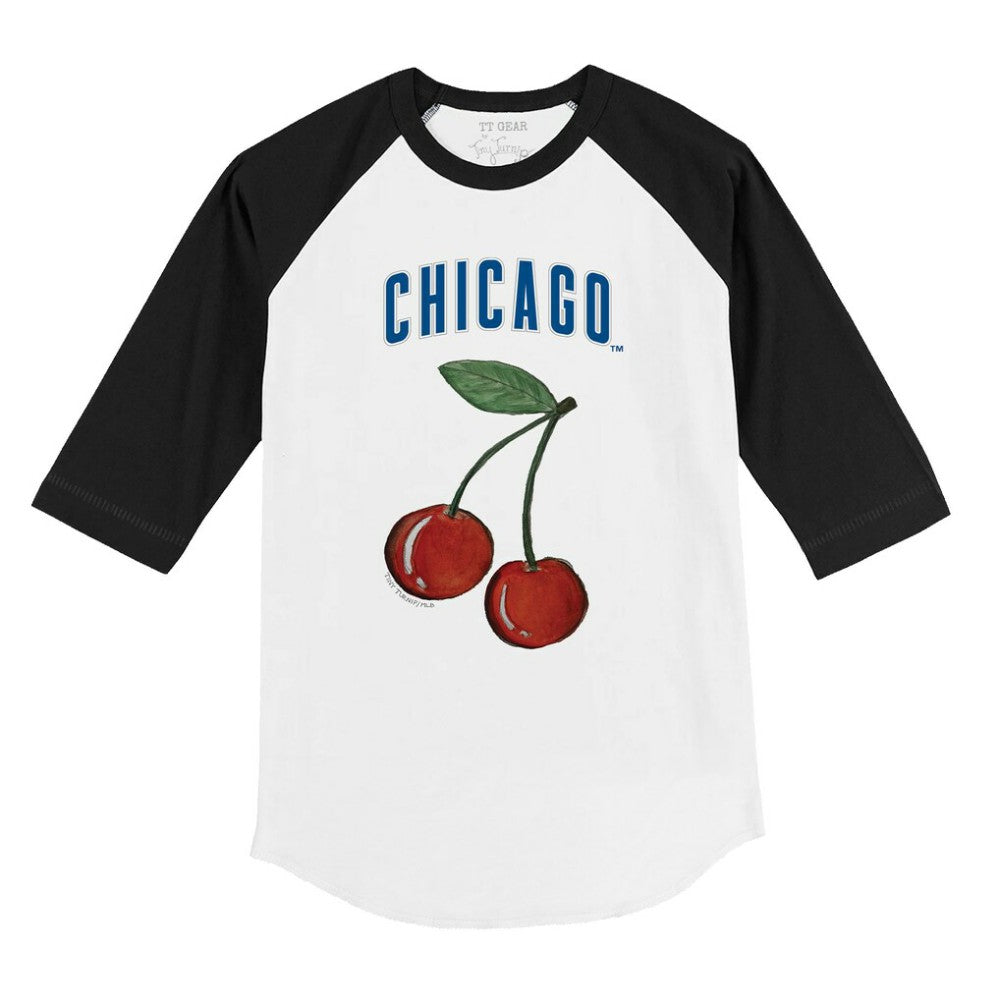 Chicago Cubs Tiny Turnip Youth Cherries 3/4-Sleeve Raglan Baseball T-Shirt - MLB T-shirts