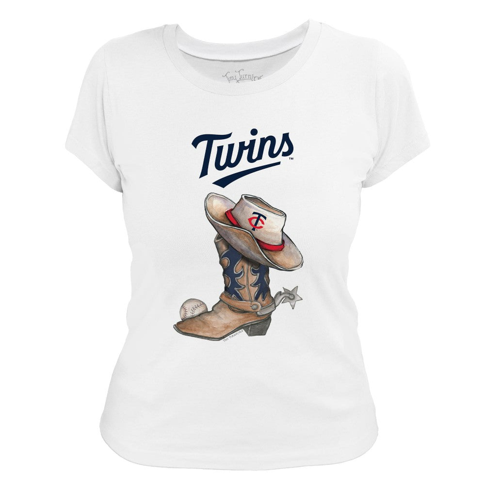Minnesota Twins Tiny Turnip Women's Cowboy Boot T-Shirt - MLB T-shirts