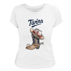 Minnesota Twins Tiny Turnip Women's Cowboy Boot T-Shirt - MLB T-shirts