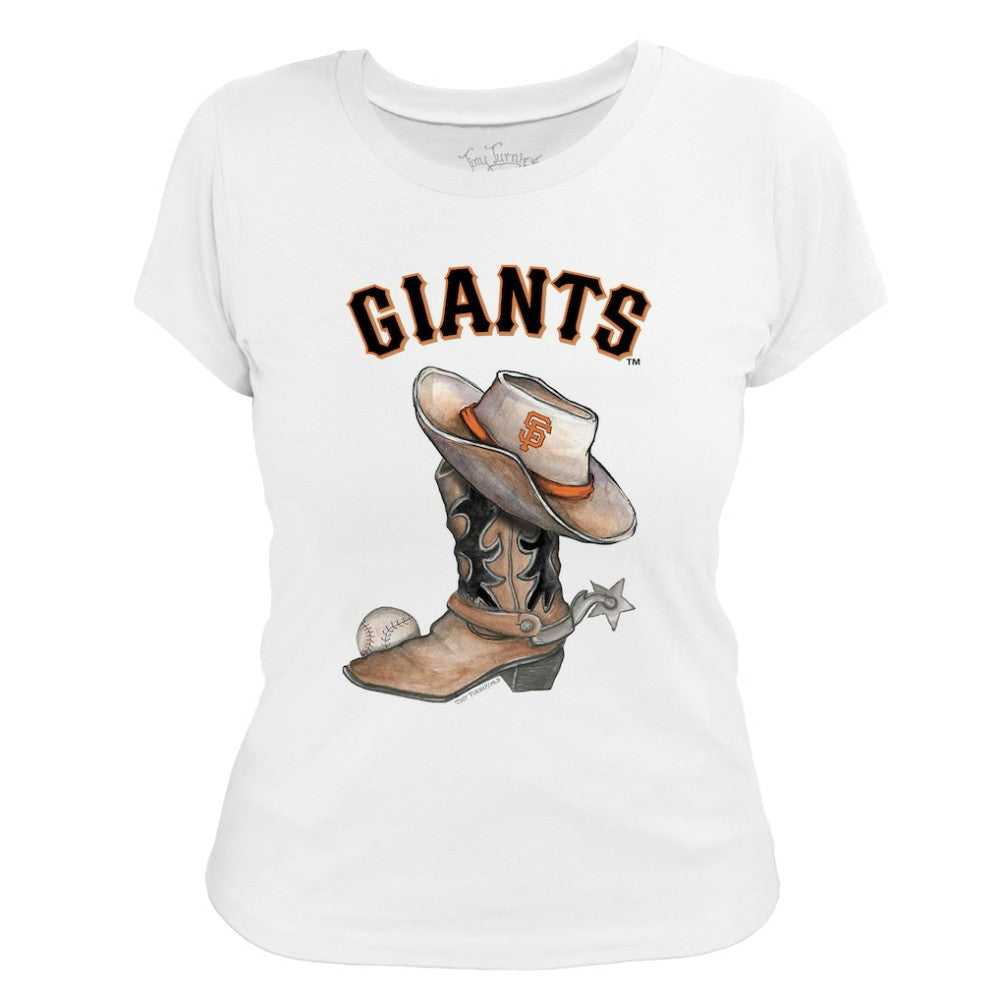 San Francisco Giants Tiny Turnip Women's Cowboy Boot T-Shirt - MLB T-shirts