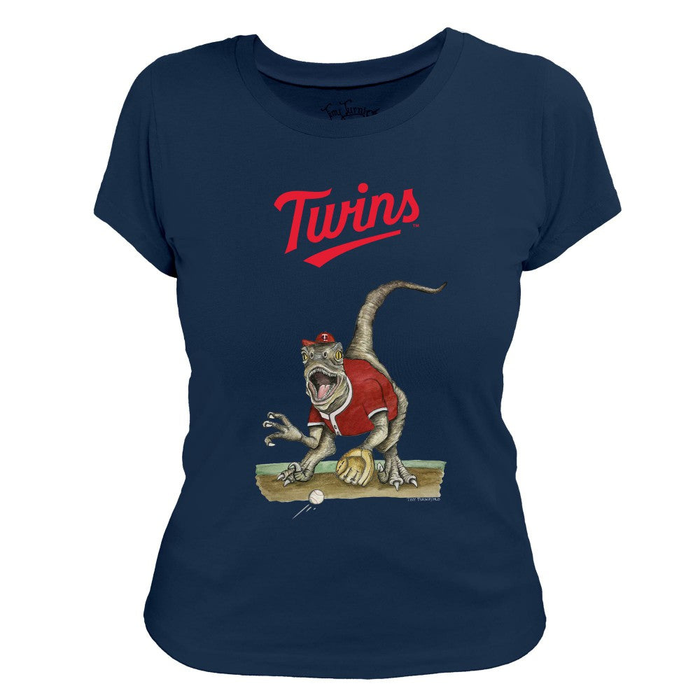 Minnesota Twins Tiny Turnip Women's Velociraptor T-Shirt - MLB T-shirts