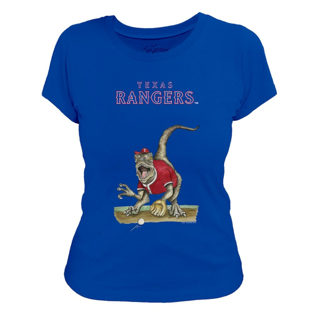 Texas Rangers Tiny Turnip Women's Velociraptor T-Shirt - MLB T-shirts