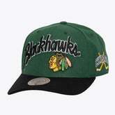 Chicago Blackhawks Mitchell & Ness x Just Don Wave Script Pro Strapback Hat - NHL Hats