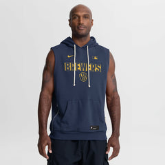 Milwaukee Brewers Nike Authentic Collection Standard Issue Dri-FIT Sleeveless Hoodie - MLB Hoodies