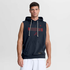 Atlanta Braves Nike Authentic Collection Standard Issue Dri-FIT Sleeveless Hoodie - MLB Hoodies
