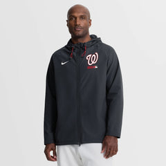 Washington Nationals Nike Authentic Collection Raglan Therma-FIT Full-Zip Hooded Jacket - MLB Jackets