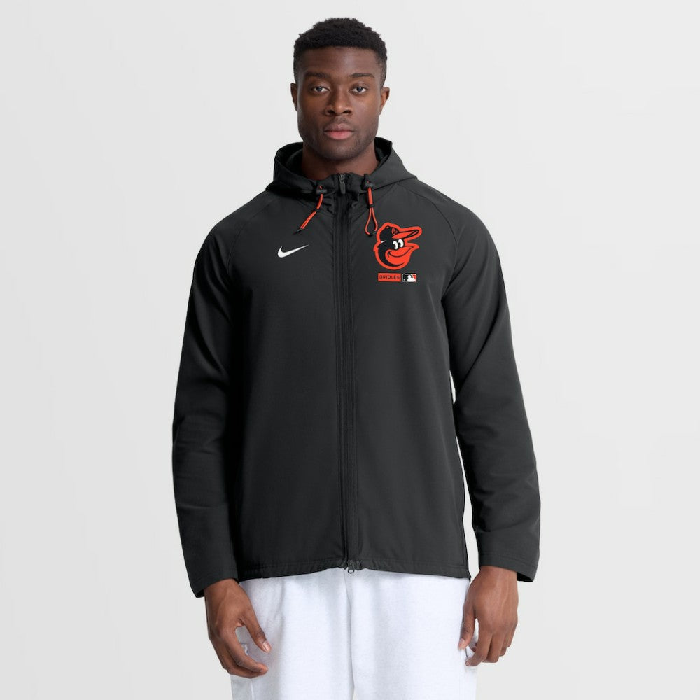 Baltimore Orioles Nike Authentic Collection Raglan Therma-FIT Full-Zip Hooded Jacket - MLB Jackets