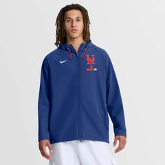 New York Mets Nike Authentic Collection Raglan Therma-FIT Full-Zip Hooded Jacket - MLB Jackets