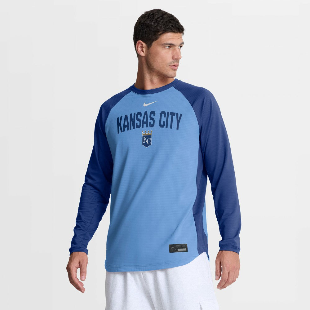 Kansas City Royals Nike Authentic Collection Raglan Dri-FIT Sweatshirt - MLB Sweatshirts