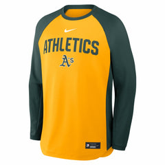 Athletics Nike Authentic Collection Raglan Dri-FIT Sweatshirt - MLB Sweatshirts