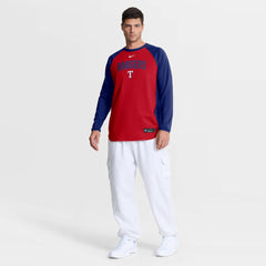Texas Rangers Nike Authentic Collection Raglan Dri-FIT Sweatshirt - MLB Sweatshirts