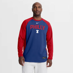 Philadelphia Phillies Nike Authentic Collection Raglan Dri-FIT Sweatshirt - MLB Sweatshirts