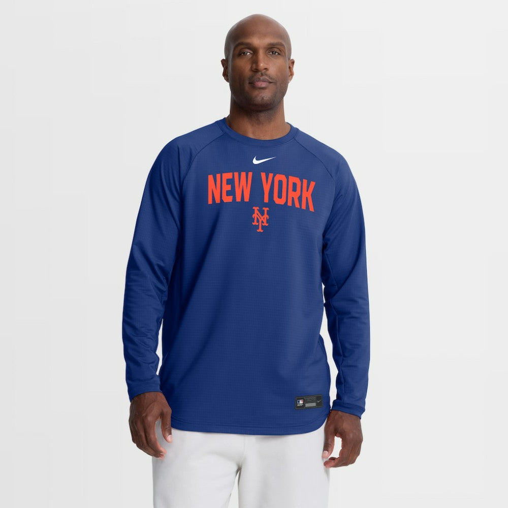 New York Mets Nike Authentic Collection Raglan Dri-FIT Sweatshirt - MLB Sweatshirts