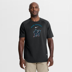 Miami Marlins Nike Authentic Collection Batting Practice Pre-Game Raglan Dri-FIT Top - MLB Tops