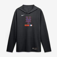 New York Mets Nike Authentic Collection Dri-FIT Long Sleeve Hooded T-Shirt - MLB T-shirts