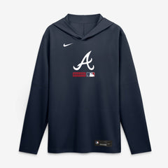 Atlanta Braves Nike Authentic Collection Dri-FIT Long Sleeve Hooded T-Shirt - MLB T-shirts