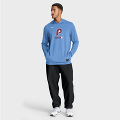Philadelphia Phillies Nike Authentic Collection Dri-FIT Long Sleeve Hooded T-Shirt - MLB T-shirts