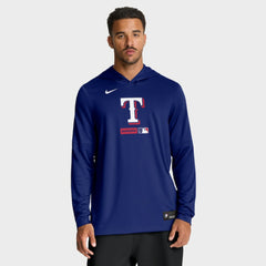 Texas Rangers Nike Authentic Collection Dri-FIT Long Sleeve Hooded T-Shirt - MLB T-shirts