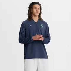 Seattle Mariners Nike Authentic Collection Dri-FIT Raglan Half-Zip Pullover - MLB Pullover