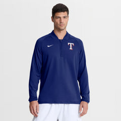 Texas Rangers Nike Authentic Collection Dri-FIT Raglan Half-Zip Pullover - MLB Pullover